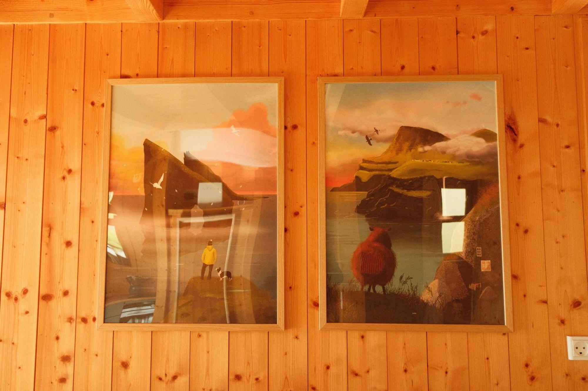 Mulafossur Cottages By Famous Waterfall In Gasadalur Екстериор снимка