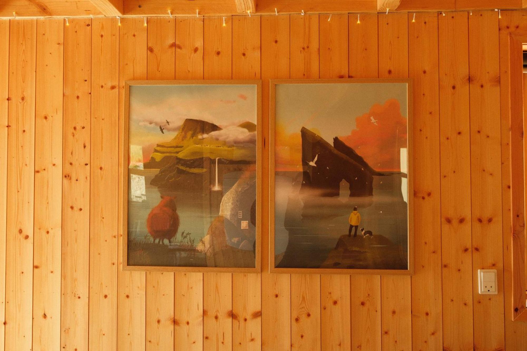 Mulafossur Cottages By Famous Waterfall In Gasadalur Екстериор снимка